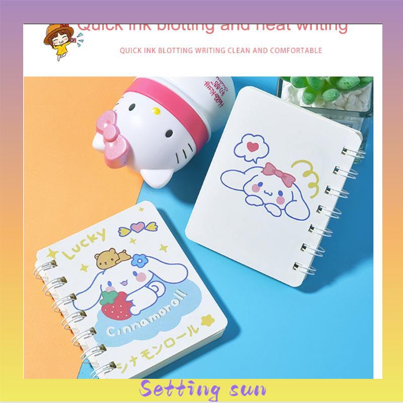 A7 Cute Mini Coil Notebook Kartun Kuromi Girly Notepad Portable Portable Small Diary TN