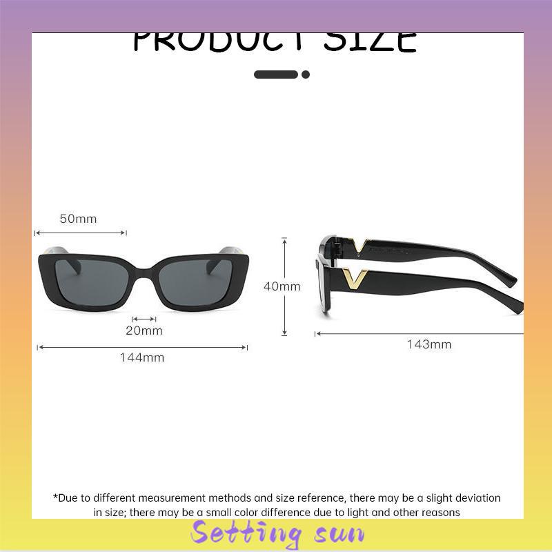 Kacamata Hitam INS Fashion Kacamata Hitam Retro Gaya Sunglass Dengan Women TN