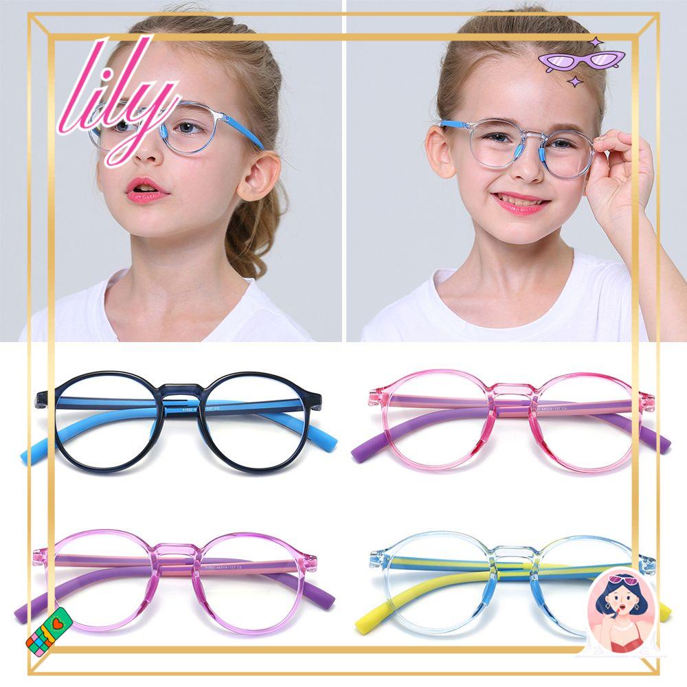 Lily Kids Kacamata Anak Laki-Laki Perempuan Kelas Online Pelindung Mata Frame Ultra Ringan