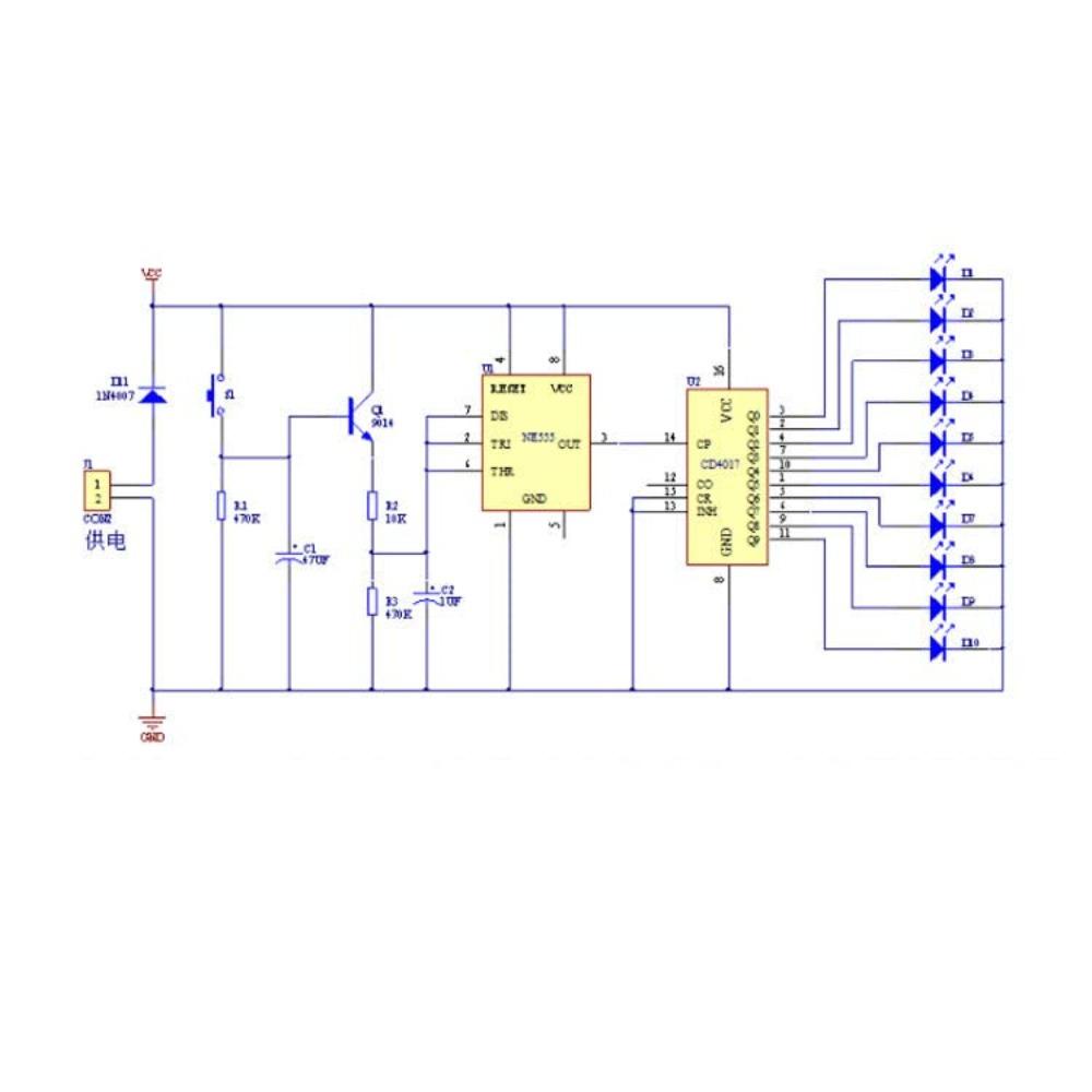 TOP Diy Kit Simulasi Perakitan Elektronik Papan Sirkuit Solder Longgar Praktis