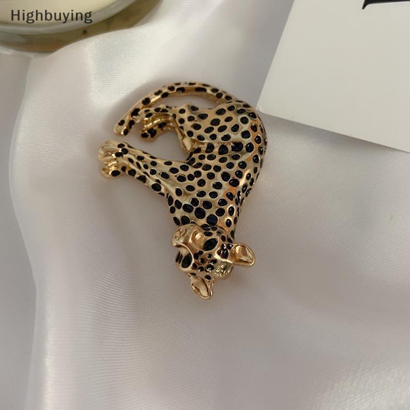 Hbid Vintage Drip Minyak Dicat Leopard Bros Hewan Bros Pin Pakaian Logam Perhiasan Broche Aksesoris Glory