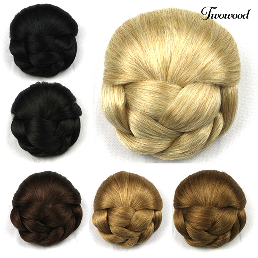 Twowood Wanita Updo Styling Sopak Sintetis Dikepang Pony Tail Hair Bun Extension