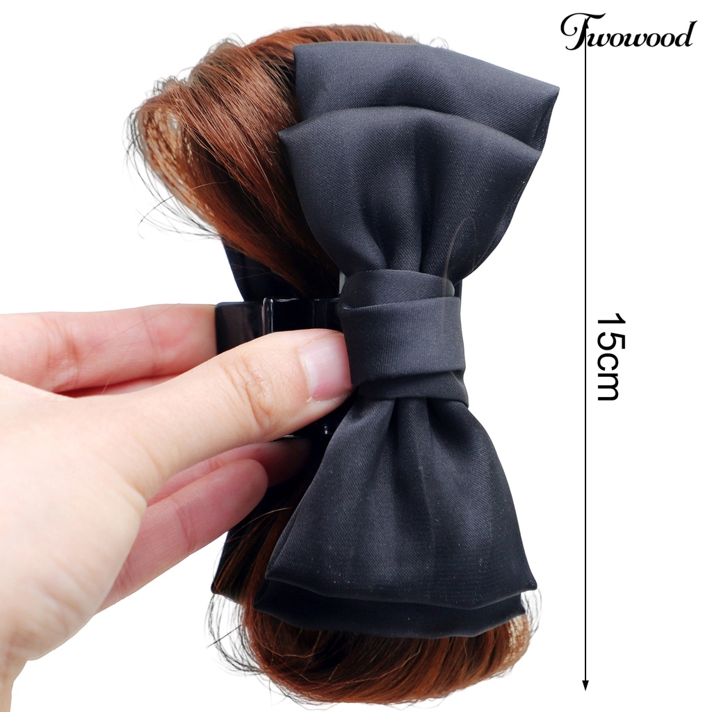 Twowood Bow Claw Clip Non-Slip Padat Musim Semi Ketat Meningkatkan Volume Rambut Tidak Jatuh Putri Alami Ikatan Simpul Simulasi Rambut Ambil Klip Styling Aksesoris