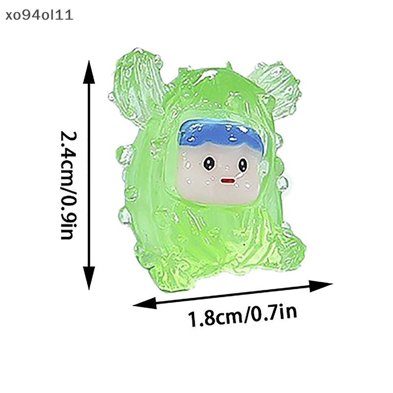 Xo 2 Pcs Lucu Bercahaya Kaktus Boneka Ornamen Mini Kartun Warna Micro Landscape Dekorasi Rumah Boneka Miniatur Mainan OL