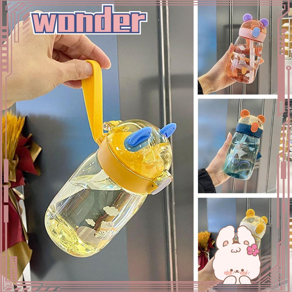 Wonder Kids Water Bottle Portable Cup Dengan Sedotan Minum Tumbler Kendi Air