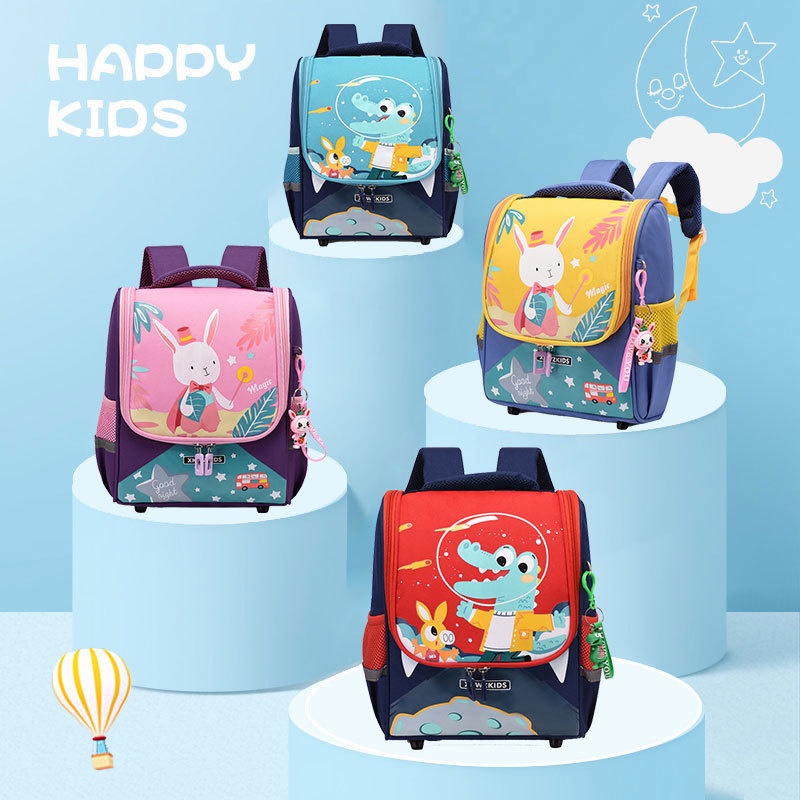 Happyoliver TAS ANAK SEKOLAH XKWZKIDS tas import terbaru / tas import anak resleting Ransel anak laki anak perempuan