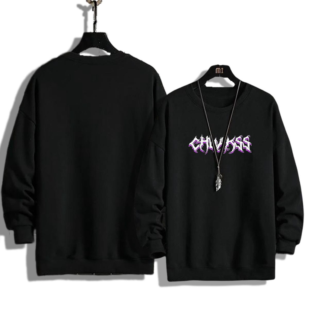 Sweater Pria Chuaxs Crewneck kece terbaru size L-XXL sweatshirt  basic  fleece  distro new