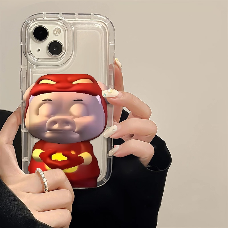 IPHONE Cute Couple Pigs Silikon Soft Case Kompatibel Untuk Iphone14 13 11 12 Pro XS Max X XR 7 +8 Plus Casing Ponsel TPU Shockproof Cover