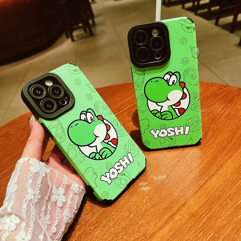 IPHONE Soft case Pelindung Kulit Tekstur Vertikal Kartun Dinosaurus Untuk Iphone14 13 12 11 Pro Max X XR XS Max7 8 Plus