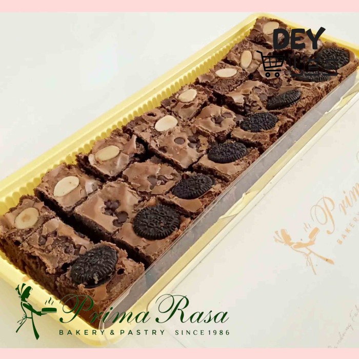 

PRIMARASA Brownies Panggang 3 Rasa Almond Chocochips Oreo Oleh-Oleh Bandung