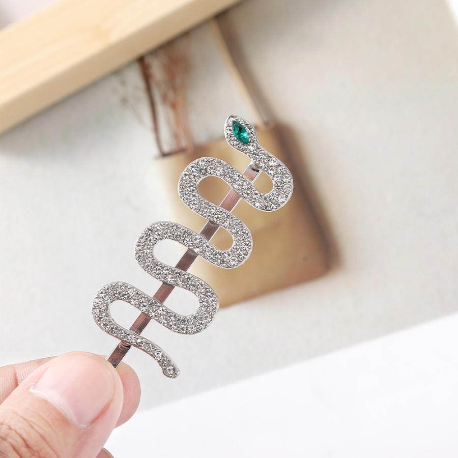 2-4 pcs/set Dragonfly Snake Shaped Hair Clip Berlian Imitasi Kristal Alloy Jepit Rambut Klip Samping Gadis Hiasan Kepala