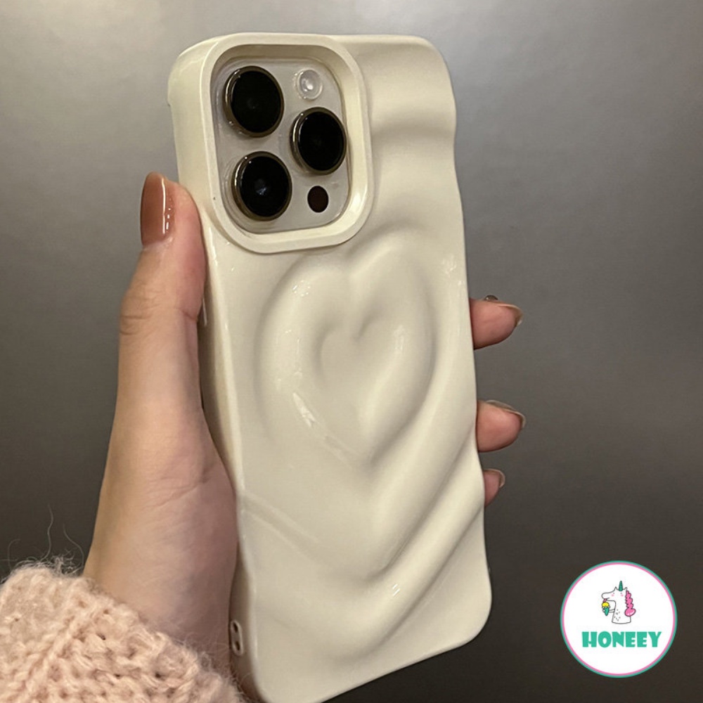 IPHONE Korea Fashion Gadis Riak Air Cinta Seni Ponsel Case Untuk Iphone14 13 12 11 Pro Max Case Lucu Permen Warna Shockproof Soft Cover