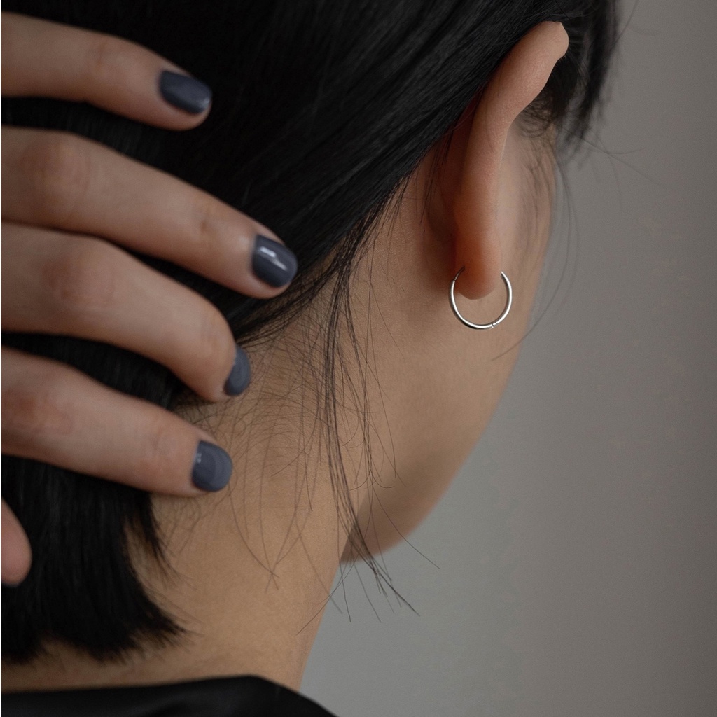 1pasang Anting Lingkaran Pribadi Mode Vientiane Punk Klub Malam Pasangan Anting Telinga Cincin