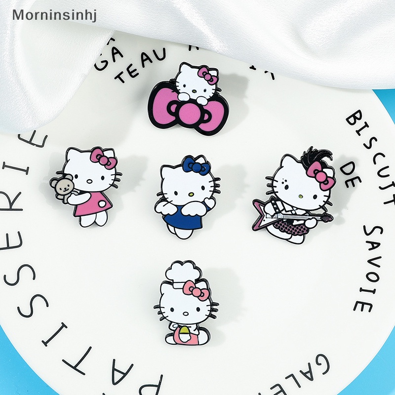 Mornin Sanrio Hello Kitty Kucing Lucu Kerah Pin Tas Ransel Pesona Bros Untuk Wanita Enamel Pin Hadiah Fashion Perhiasan Aksesoris id