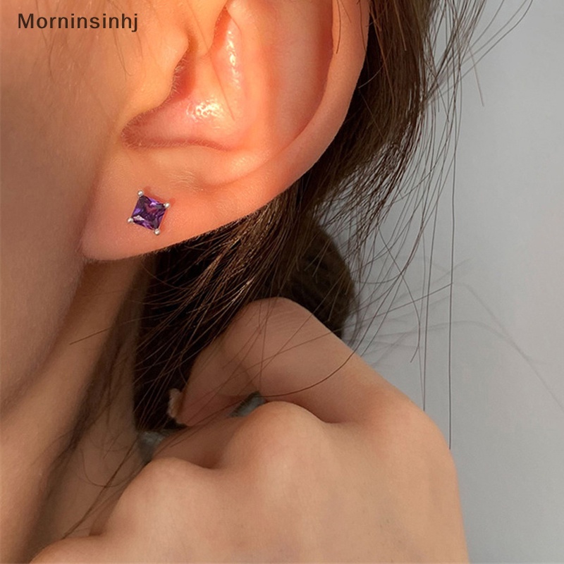 Mornin 1pasang S925 Perak Geometri Anting Telinga Tulang Kuku Untuk Wanita Tulang Rawan Anting Spiral Stud Earring Tubuh Perhiasan Hadiah id