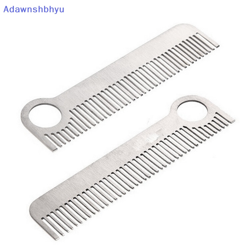 Adhyu  Sisir Rambut Praktis Unisex Titanium/Stainless Steel Perawatan Kesehatan Tactical Pocket ID