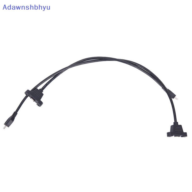 Adhyu Kabel Adapter Konektor Micro USB 2.0 Male to Female Dengan Panel Mount Hole ID