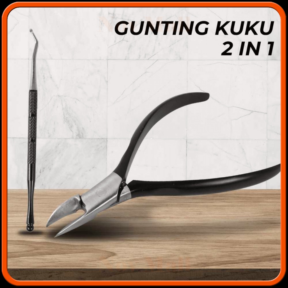 Gunting Kuku 2 in 1 Ingrown Toenails Clipper Manicure Set -BY734