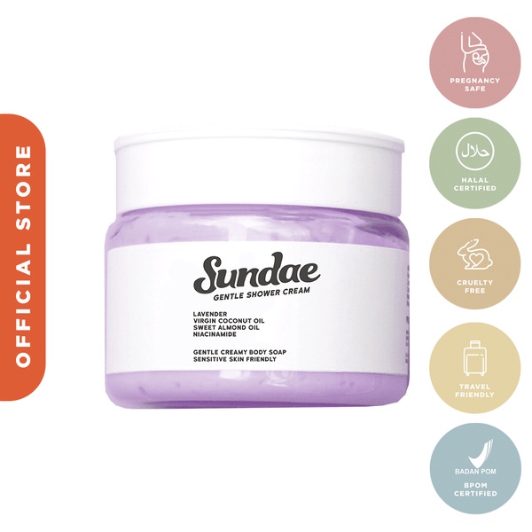 SUNDAE Shower Cream | Sabun Mandi - Eksfoliasi dan Melembapkan Love & Dear