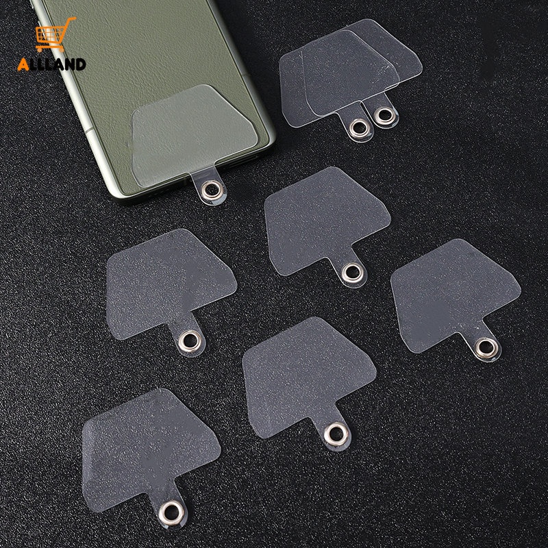 1/10 Pcs Kartu Lanyard Ponsel Transparan Trapesium/ PVC Anti-drop Phones Tali Gantung Gasket/ Universal Smartphone Aksesoris Anti- Maling