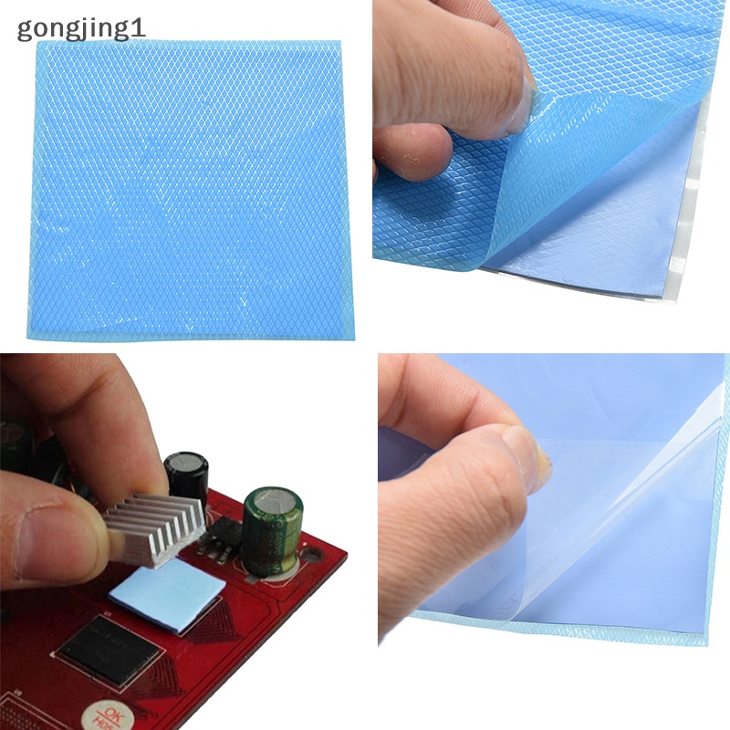 Ggg 100mmx100mmx1mm Biru Heatsink Pendingin Thermal Conductive Uncut Silicone Pad ID