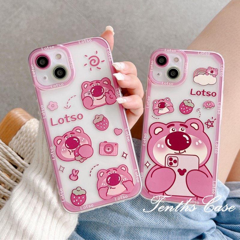 IPHONE Kompatibel Untuk Iphone7 8plus Se2020Kartun Lucu Strawberry Bear Dan Rabbit Phone Case Soft Cover Banyak Motif Tersedia