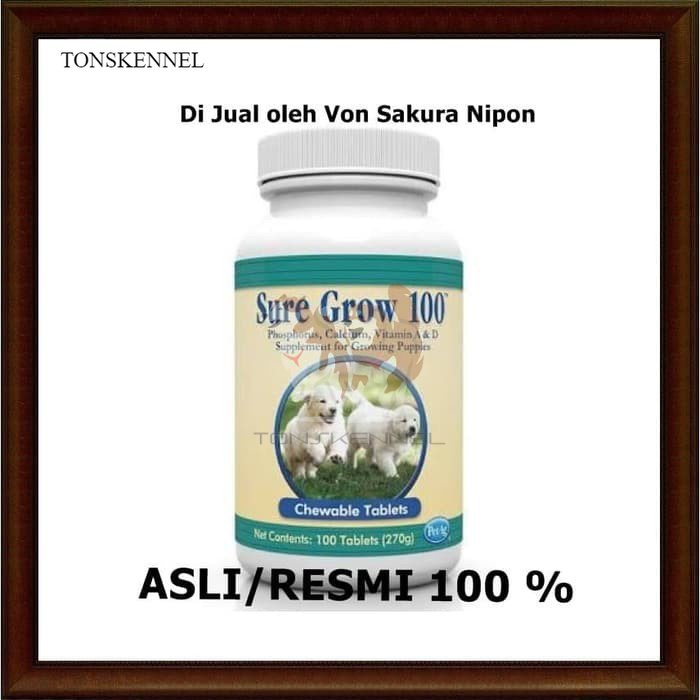 VITAMIN CALCIUM ANJING SUREGROW SURE GROW 100 CALCIUM PER 10 TAB ECER