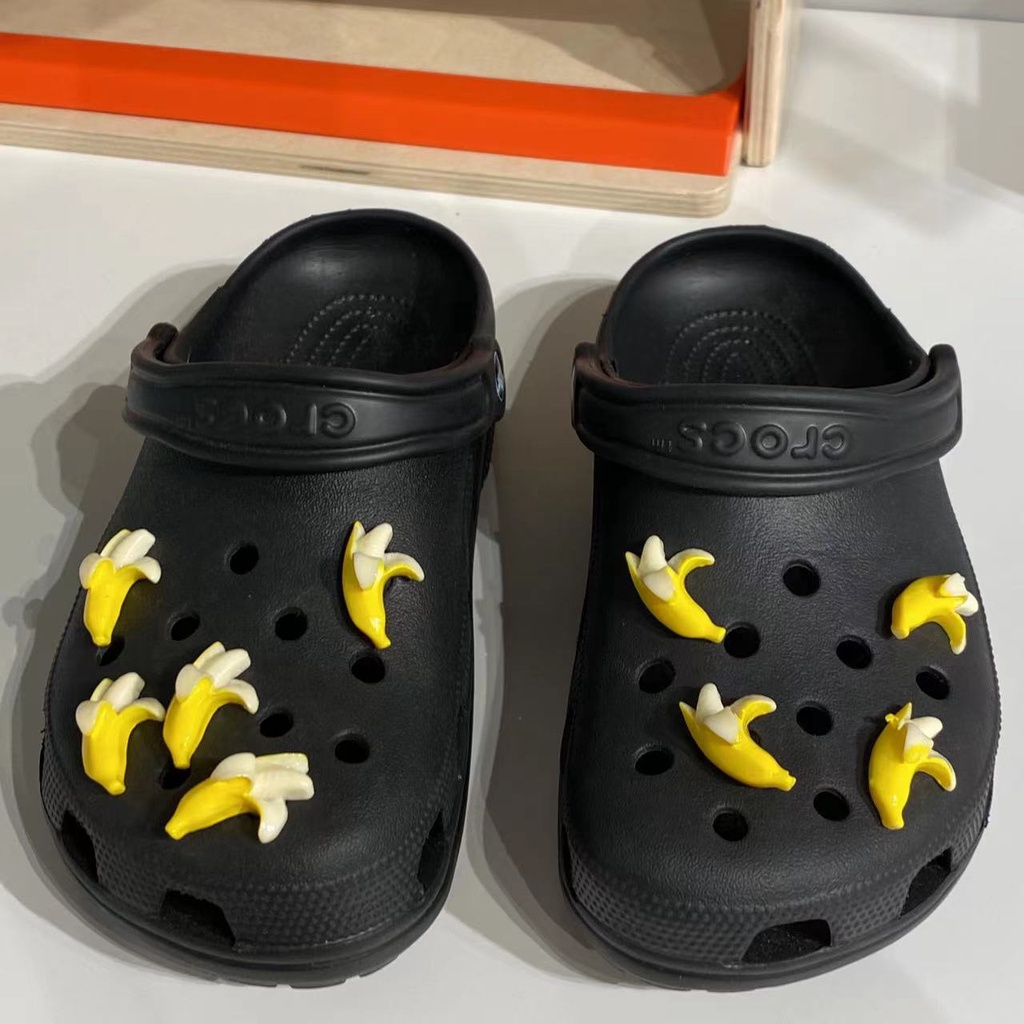 &lt; Jika Anda Suka Banana&gt; Dekorasi Sepatu Lucu DIY Aksesoris JIBBITZ Pesona Gesper Sepatu