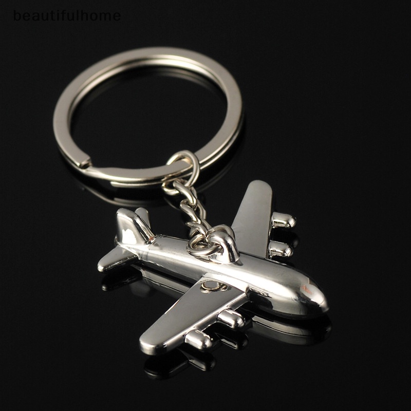 {beautifulhome} Kreatif Retro 3D Pesawat Logam Gantungan Kunci Liontin Keyring Key Chain Jewelry.