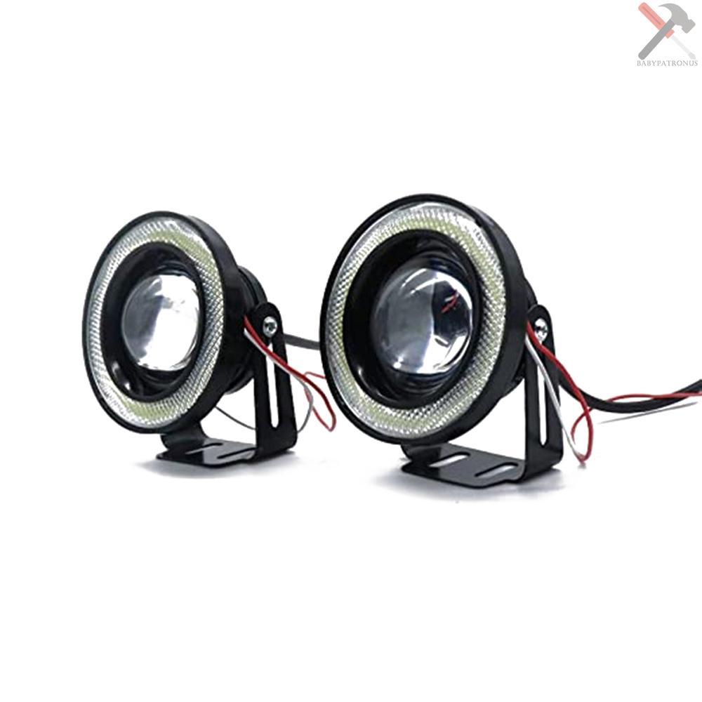 3.5 Inch 30W Angel Eye Lampu Kabut COB Siang Berjalan Lampu Mengemudi Lampu 12v Untuk Mobil Truk Kendaraan Off-Road
