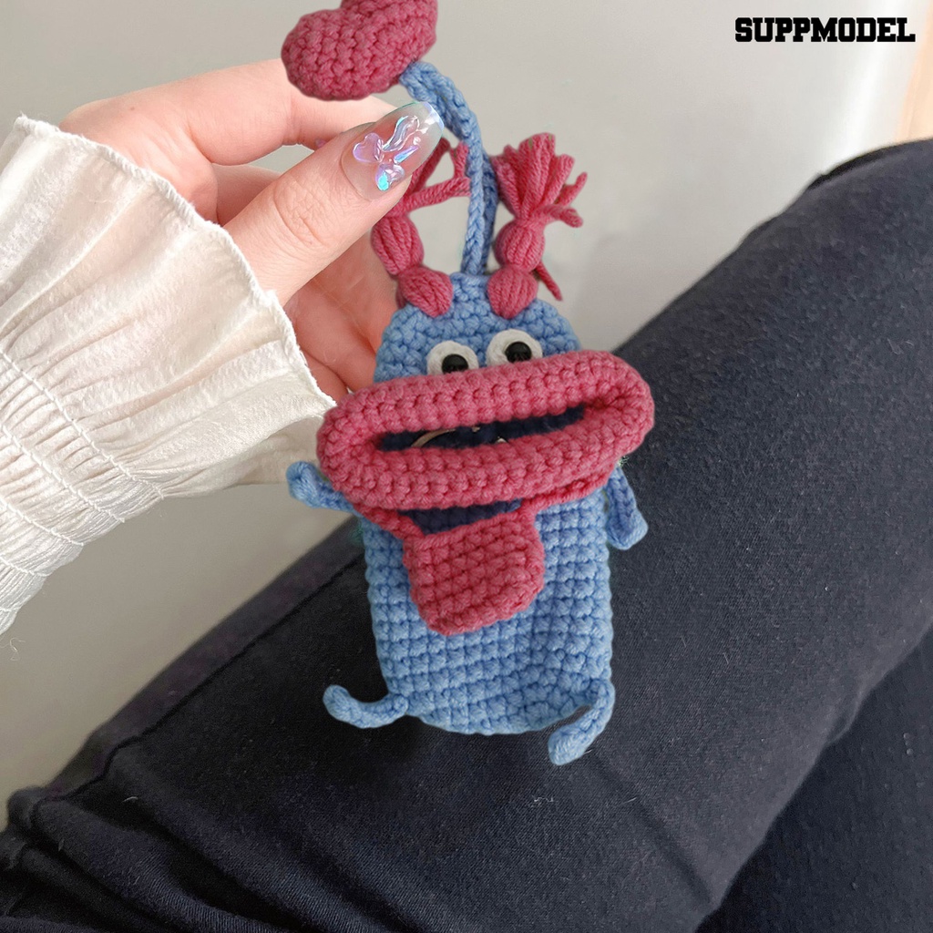 [SM] Case Kunci Kartun Sosis Mulut Rajut Tenun Tangan Anti Maling Handmade Crochet Key Fob Pelindung Kandang Perlengkapan Rumah