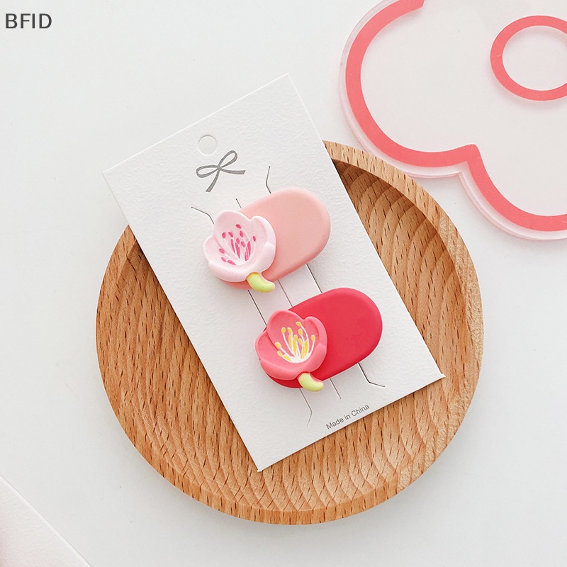 [BFID] 2pcs Korea Kawaii Princess Hair Pin Pita Rambut Elastis Tulip Pink Untuk Anak [ID]