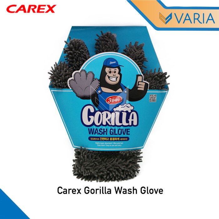 Carex Gorilla Wash Glove Microfiber Sarung Tangan Cuci Mobil