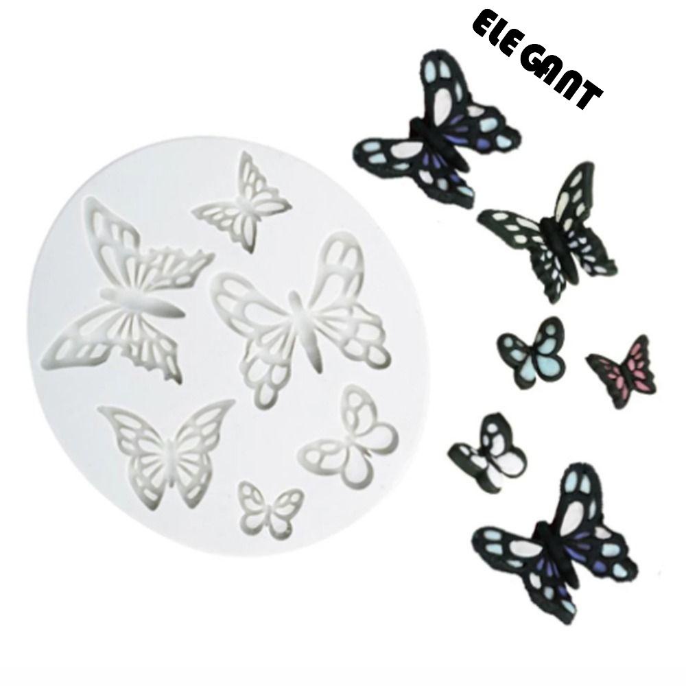 [Elegan] Butterfly Cetakan Silikon 3D Tanpa Bau Dekorasi Kue Fondant Cake Dessert Sugar Craft Cetakan Coklat