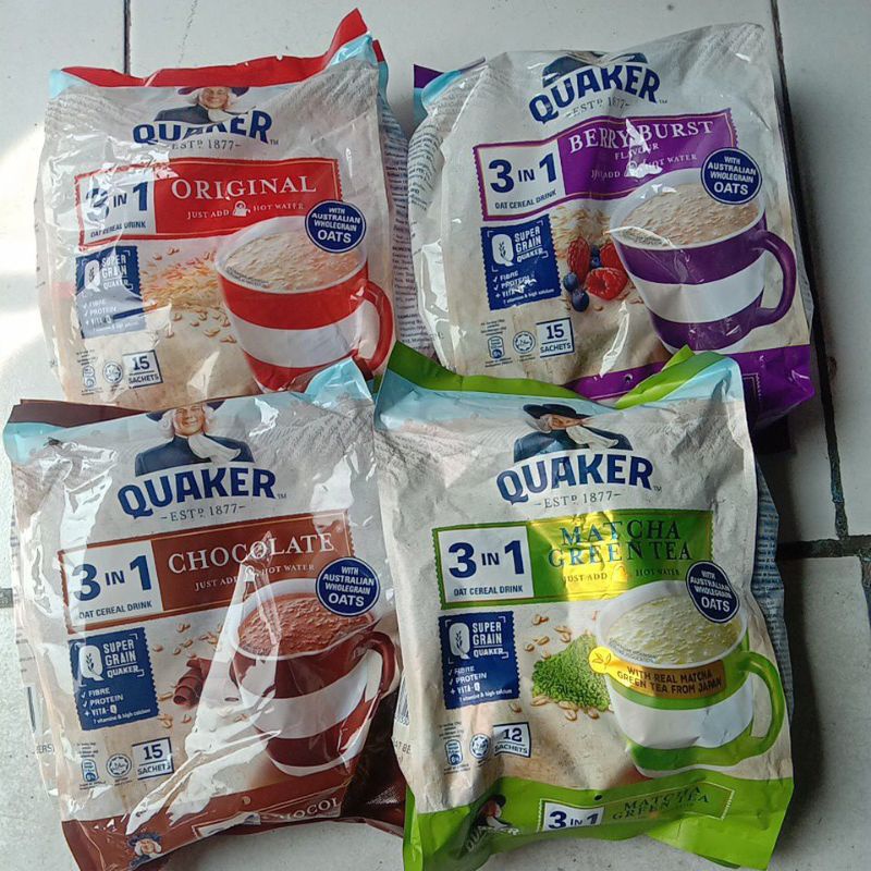 

QUEKER 3 in 1 Oat Cereal Drink Malaysia kemasan baru