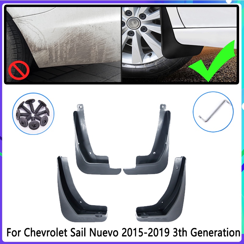 4pcs Flaps Lumpur Mobil Untuk Layar Chevrolet Nuevo 2015 2016 2017 2018 2019 Mudguard Splash Guards Fender Mudflaps Aksesoris Mobil