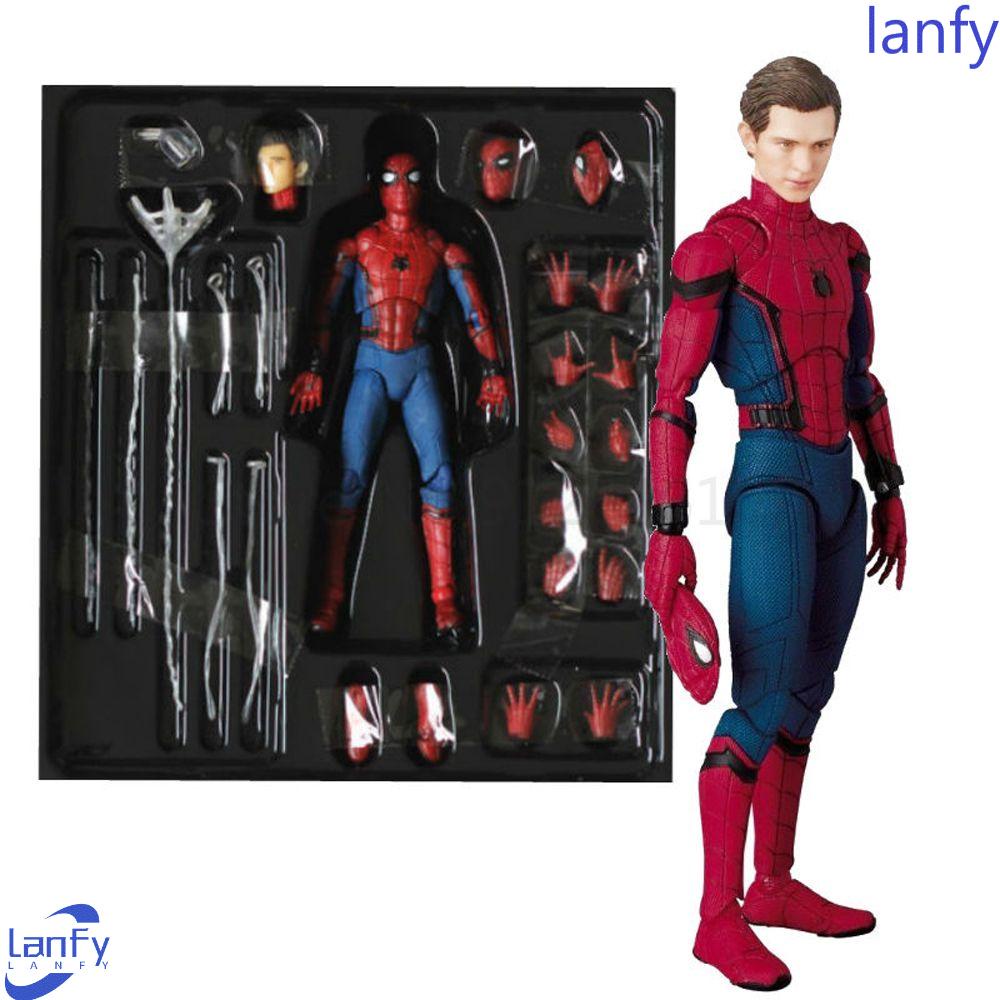 Lanfy Spiderman Action Figure Patung Koleksi Hadiah Figure Boneka Tom Holland Marvel Mainan Spiderman Mudik