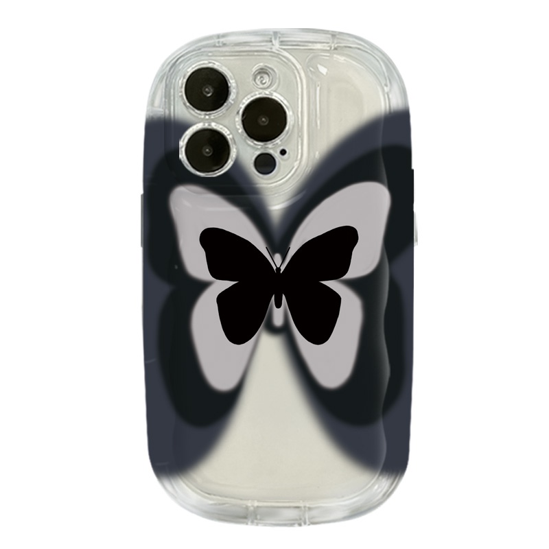 IPHONE Butterfly Casing Ponsel Transparan Kompatibel Untuk Iphone14 13 12 11 Pro Max7 +8 Plus XS X XR Silikon Shockproof Casing Cover Cell Precticer