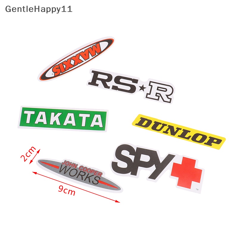 Gentlehappy 100PCS Stiker Racing Motor Trail Otomotif Mobil Brand Logo Vinyl Sticker Pack id