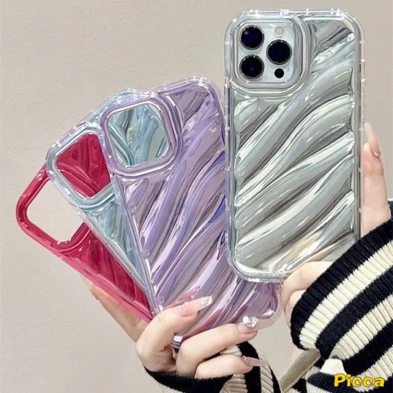 Casing Kartu Laser Mewah Macaron Simple Mempesona Kompatibel Untuk IPhone 7Plus XR 11 14 13 12 Pro MAX X XS MAX Se2020 6 6S 7 8 Plus 3D Stereo Motif Korgasi Bening Ponsel Cover