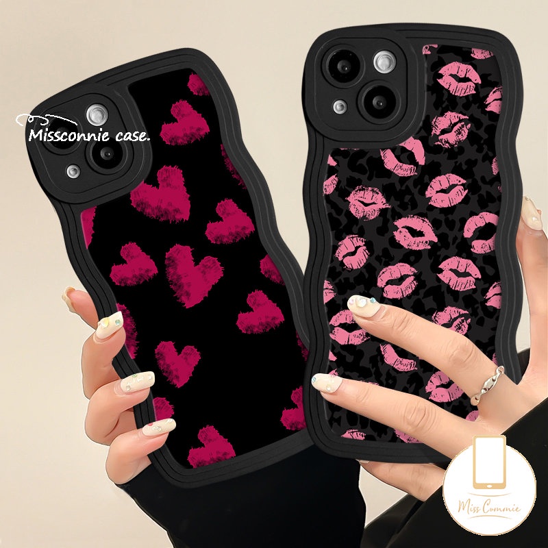 Casing Motif Leopard Retro Vintage Kompatibel Untuk IPhone 7Plus XR 11 13 12 14 Pro Max 7 6s 8 6 14 Plus X XS Max SE 2020grafiti Cinta Hati Lembut Tpu Wavy Edge Phone Cover