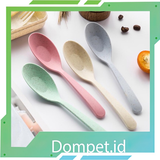 DOMPET ID - D6048 Sendok Garpu Set / 3 In 1 / Jerami / Alat Makan Set / Alat Makan Korea H515 / 1 Se