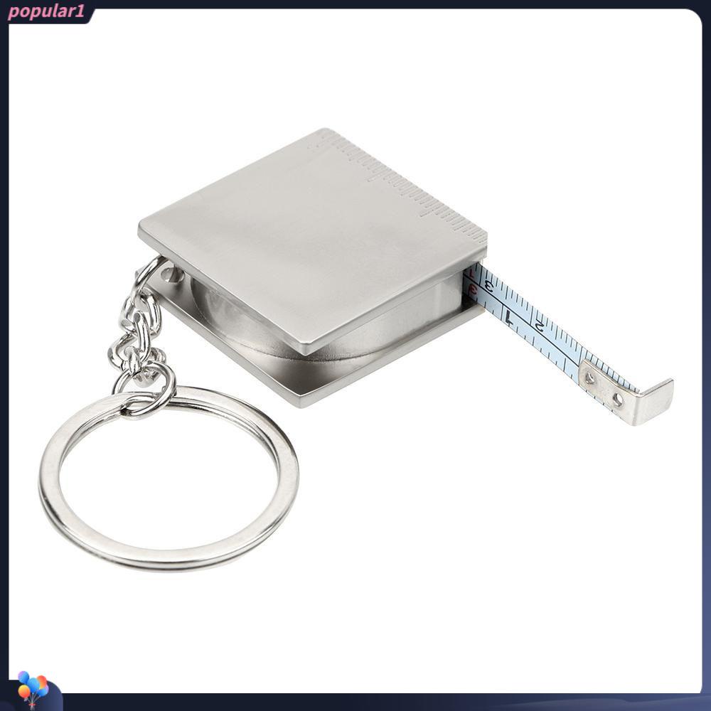 Populer Tape Measures Keyring Gantungan Kunci Alat Ukur Stainless Steel