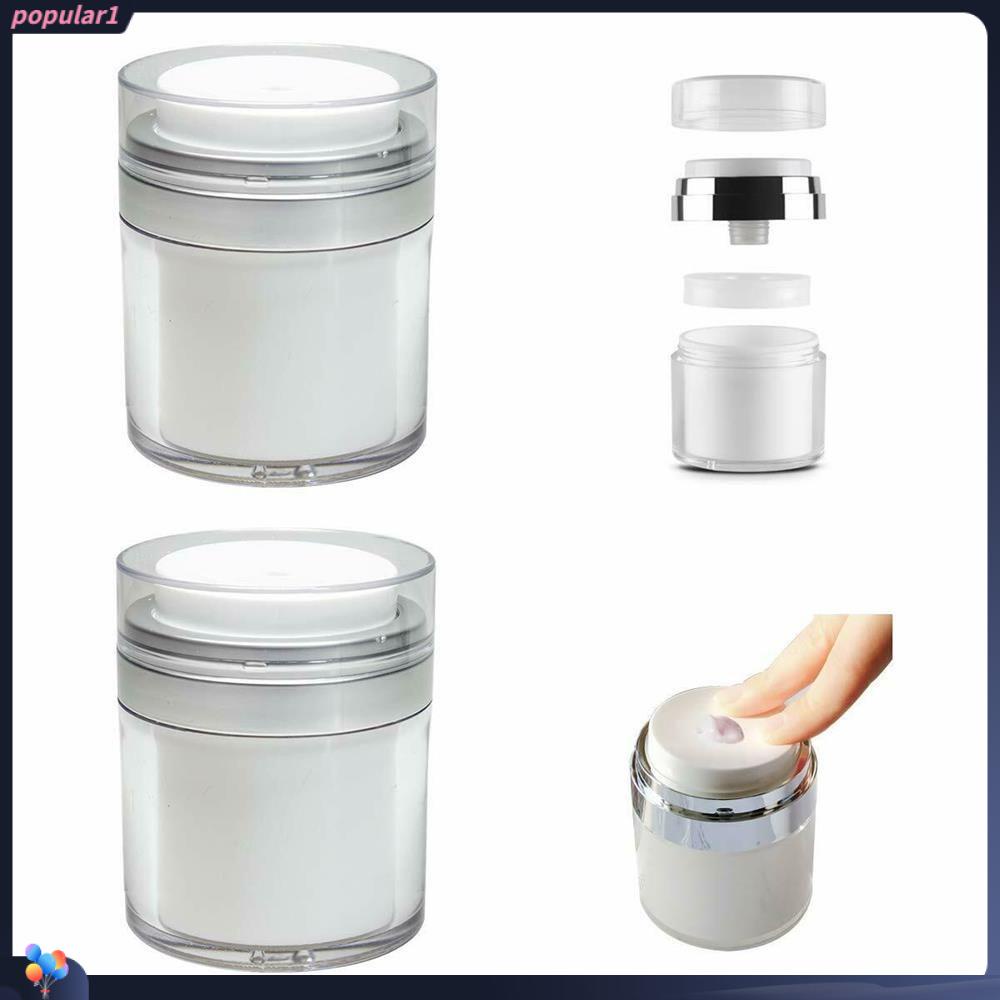 Populer Botol Vakum Portable Multi Ukuran Isi Ulang Travel Cream Airless Squeeze Pump Sample Vial Tekan Cream Jar