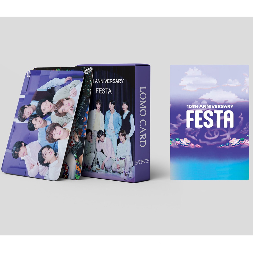 55pcs /box BT-S 2023festa Photocards Album Kartu Lomo Bangtan Boys Kpop Postcards