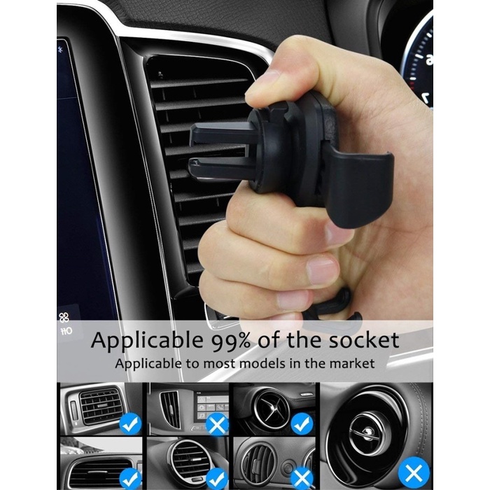 Smartphone Car Holder Bracket Lubang AC Mobil Gravity Air Vent