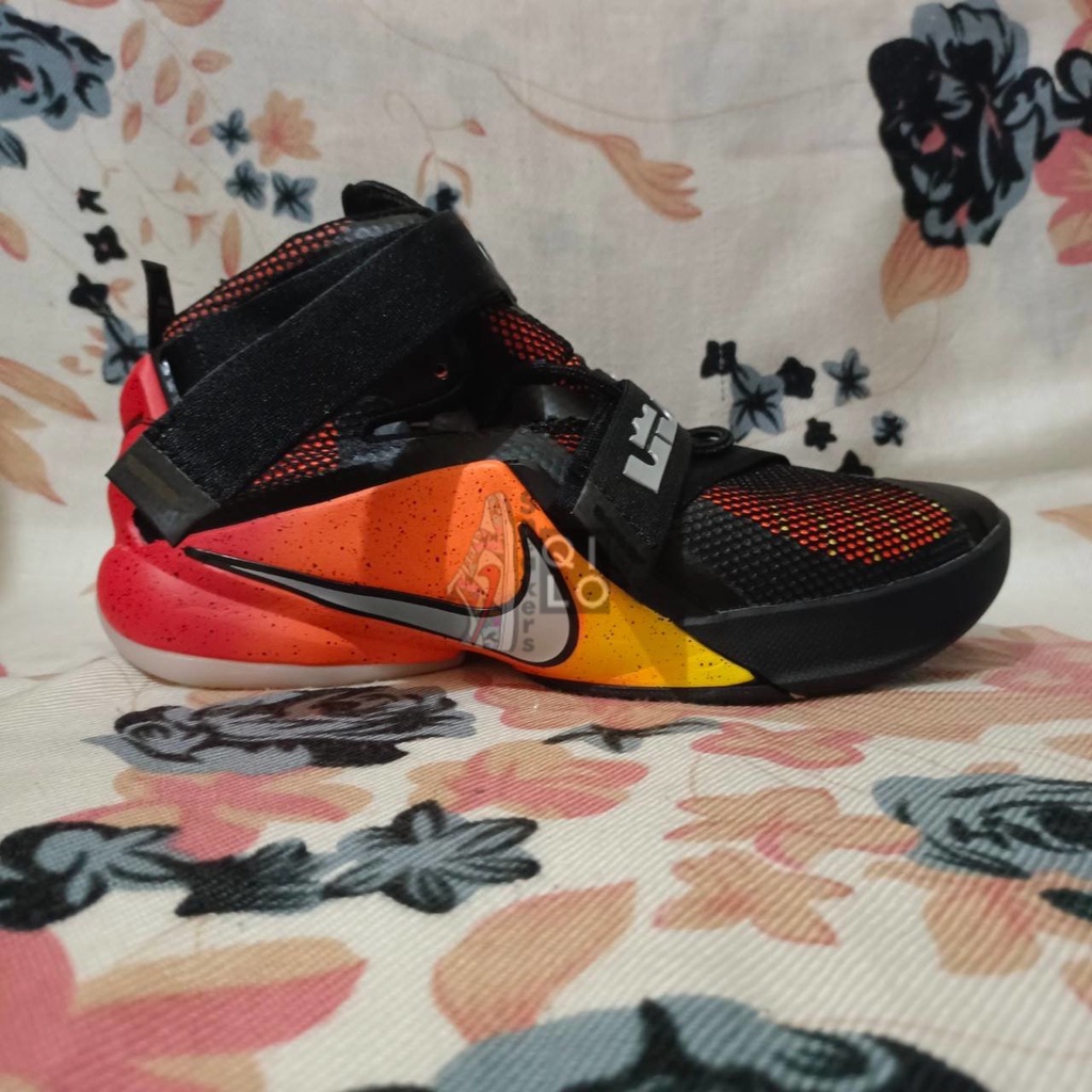 Sepatu Lebron Zoom Soldier 9 Limited Black Bright Citrus