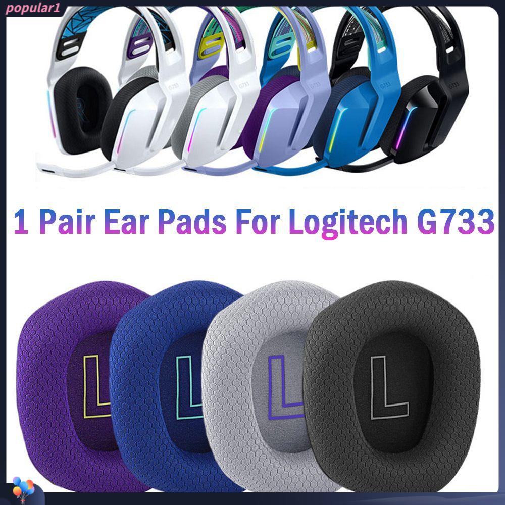 POPULAR Populer 2Pcs Bantalan Telinga Headphone Earmuff Earpads Busa Untuk Logitech G733