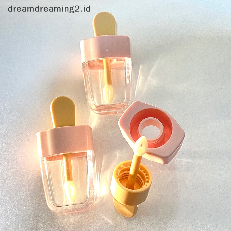 (drea) 5ml Tabung Lip Gloss Kosong Ice Cream Refillable Lip Balm Bottle Wadah DIY //