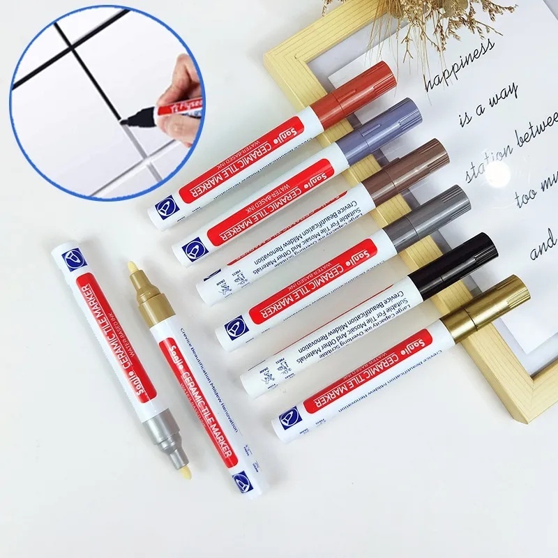 Universal Floor Tile Gap Color Change Repair Pen/12Warna Anti Jamur Dan Tahan Air Pena Jahit Kecantikan Ubin Keramik/DIY Pen Tambalan Warna Jahitan Lantai Rumah Tangga